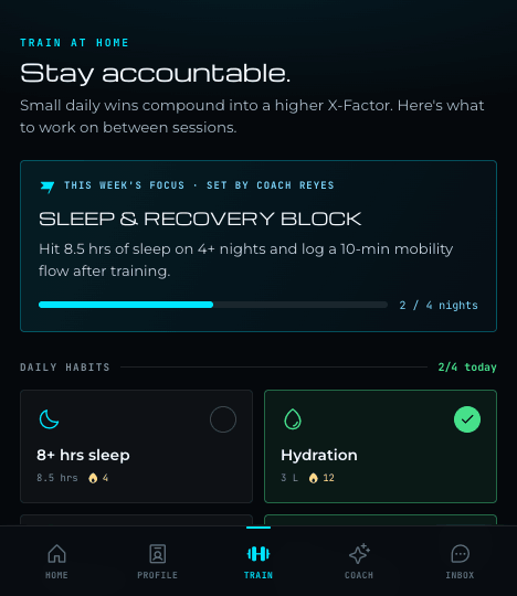 XF app — train at home